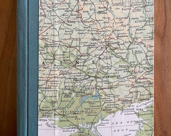 Grid Graph Journal - Ukraine, Poland, Romania vintage map - (192 pages)