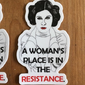 Princess Leia Die Cut Sticker 3 inches- Waterpoof Vinyl