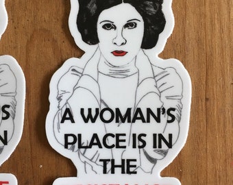 Princess Leia Die Cut Sticker 3 inches- Waterpoof Vinyl