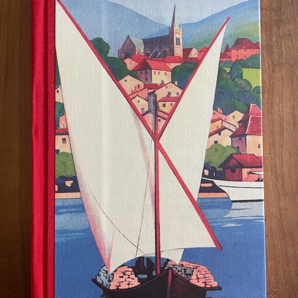 Quaderno e album da disegno vuoti - Poster di viaggio vintage - Navigazione in Francia - 128 pagine