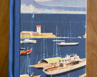Reading journal - Greece, vintage travel poster (128 pages)
