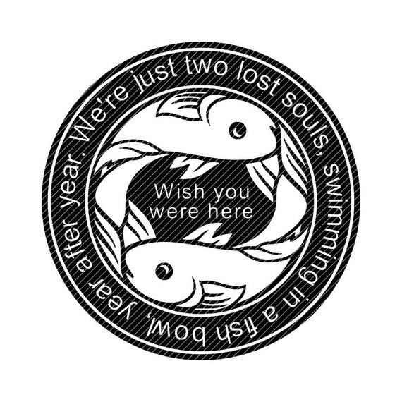 Two Lost Souls Swimming In A Fish Bowl Wish You Were Here Etsy