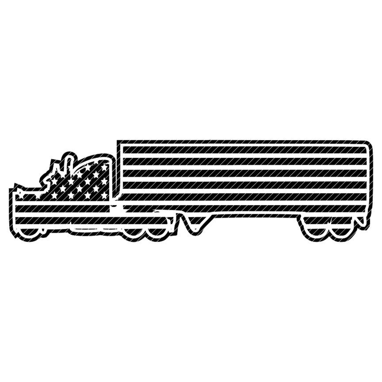 Download Trucker flag svg 2 versions semi truck U.S.A. America jpg ...