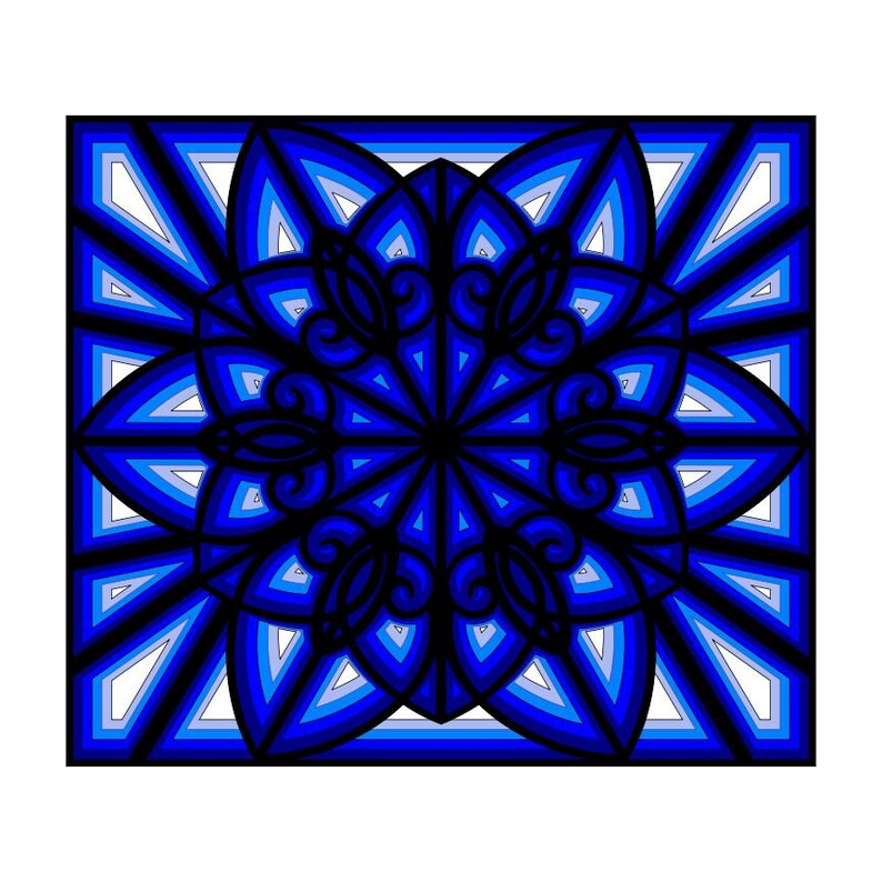 Download 3D star rectangle mandala 6 layer design svg art clipart ...