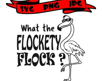 Vilken flockighet flock. 2 versioner fest full flamingo rolig dekal clipart svg vektorgrafik klippfiler jpg ping cricut silhuett cameo