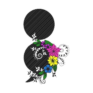 Floral Semicolon, suicide prevention awareness flowers svg clipart vector graphics cut files jpg png tshirt cricut silhouette cameo