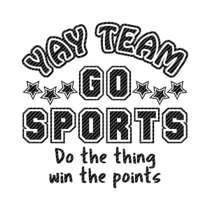 Yay time vai esportes, espírito de fã desgaste clipart gráficos vetoriais arquivos cortados svg jpg ping cricut silhueta cameo