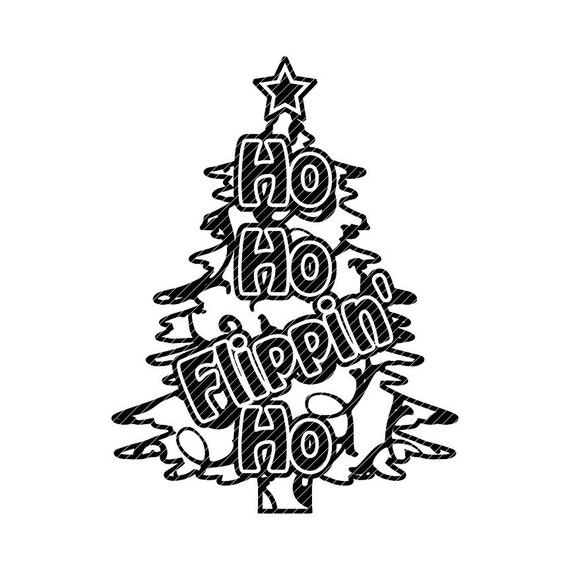 Download Free Ho Ho Flippin Ho Christmas Tree Swirl Clipart Vector Etsy SVG DXF Cut File