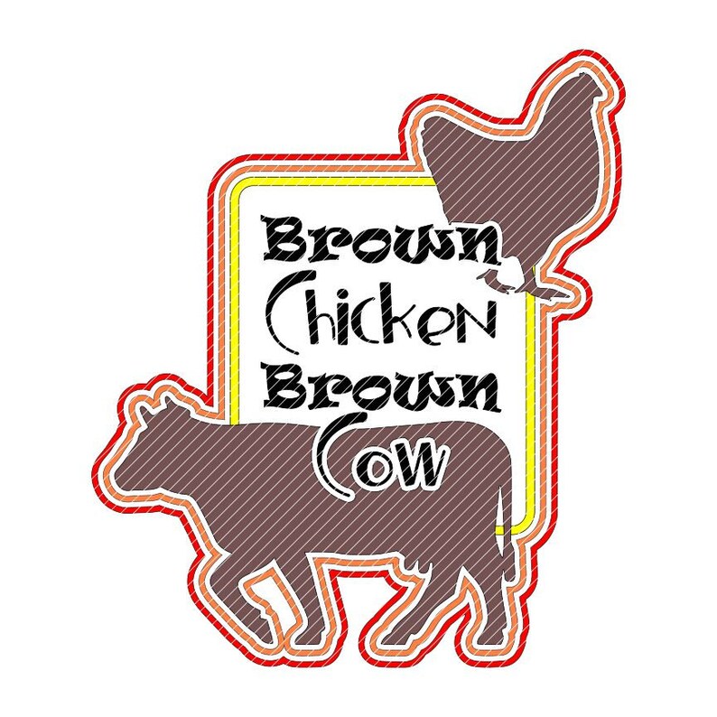 Brown chicken brown cow svg jpg png clipart tshirt cut file Etsy