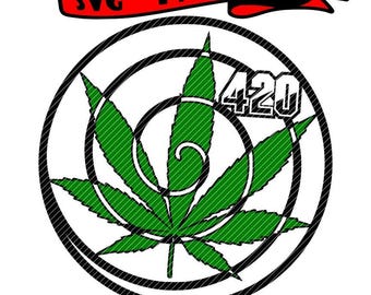 420, 2 versiones Mary Jane vacaciones marihuana olla hoja humo clipart gráficos vectoriales archivos de corte jpg png cricut silueta cameo grabado cnc