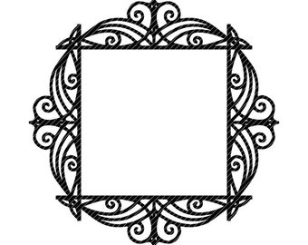Fancy Monogram Frame, Mandala Vector Graphic SVG, JPG, PNG (Digital Download)