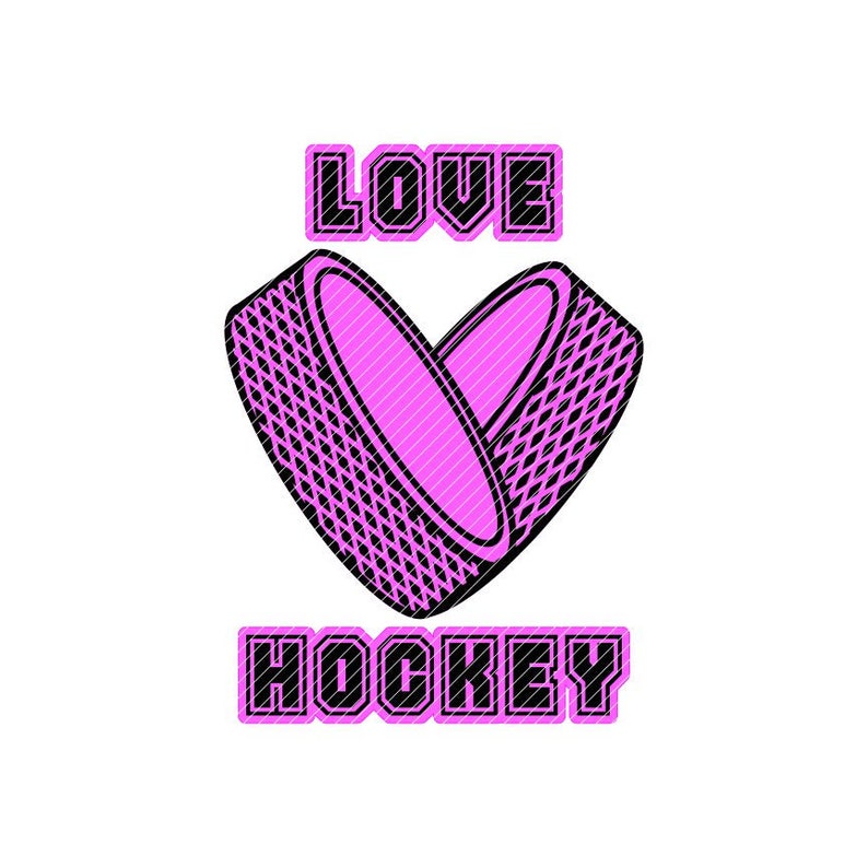 Download Love Hockey puck heart svg jpg png clipart tshirt design | Etsy