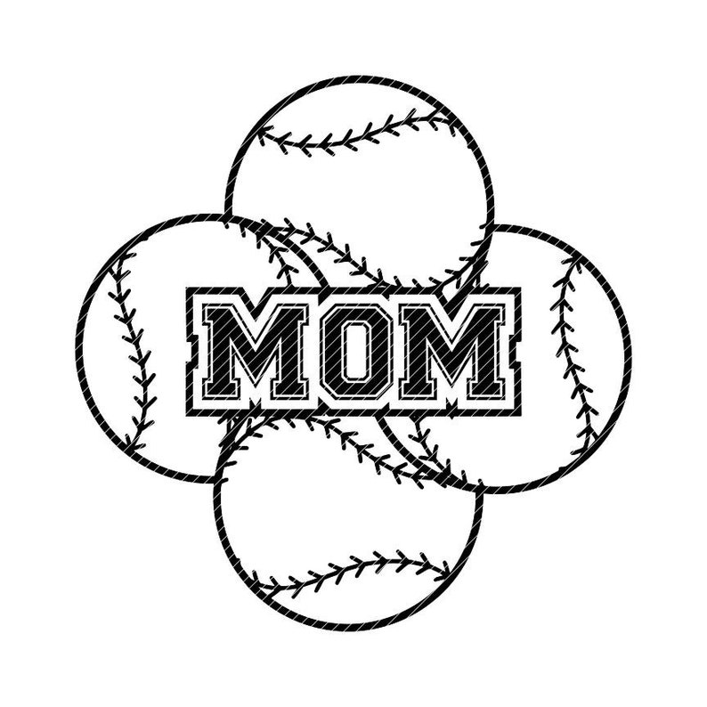Download Softball baseball mom svg jpg png clipart vector graphics cut | Etsy