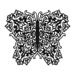 Damask mariposa, zentangle remolino lujo mandala zen clipart vector gráficos cortados archivos de corte jpg png cricut silueta cameo