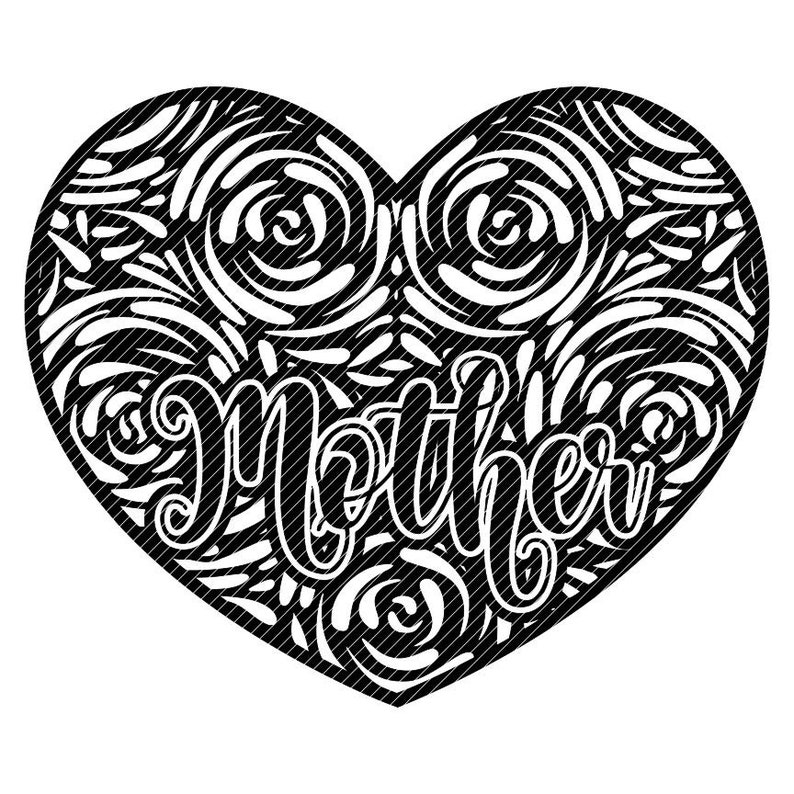 Download Mother heart swirl rose mother's day decal clipart vector ...