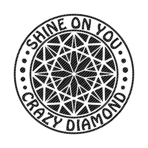 Shine on you crazy diamond, pink floyd svg png clipart tshirt vector vinyl graphic cut file decal cricut cameo
