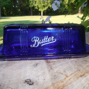 Cobalt Blue Butter Dish
