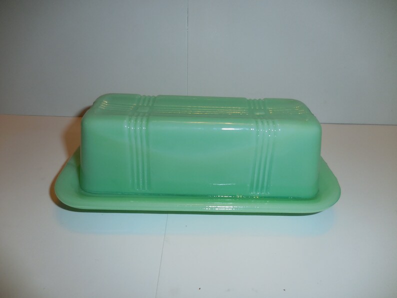 Jadeite Green Glass Sunbeam Bread Butter Dish Etsy