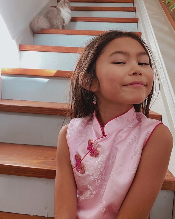 VINTAGE pink qipao (kids size)