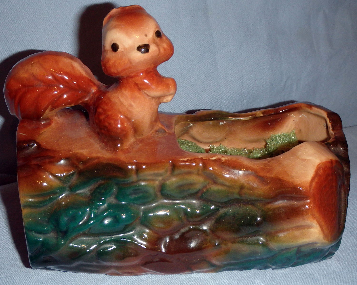 Brush/McCoy Art Pottery Squirrel on Log Planter circa1950s Etsy