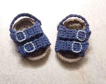 Sandales nouveau-nées au crochet, sandales pour bébé au crochet, chaussures de bébé au crochet, baby showe, cadeau de bébé fait à la main, sandales pour nouveau-nés, chaussures d'été pour bébé