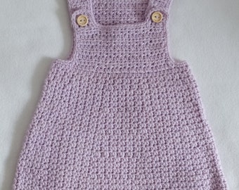 Robe nouveau-né au crochet 0-3 mois en mélange de laine, robe bébé au crochet 0-3 mois, idée cadeau bébé nouveau-né faite à la main, baby shower