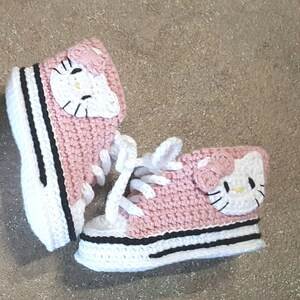 Handmade crochet baby girl shoes 100% cotton