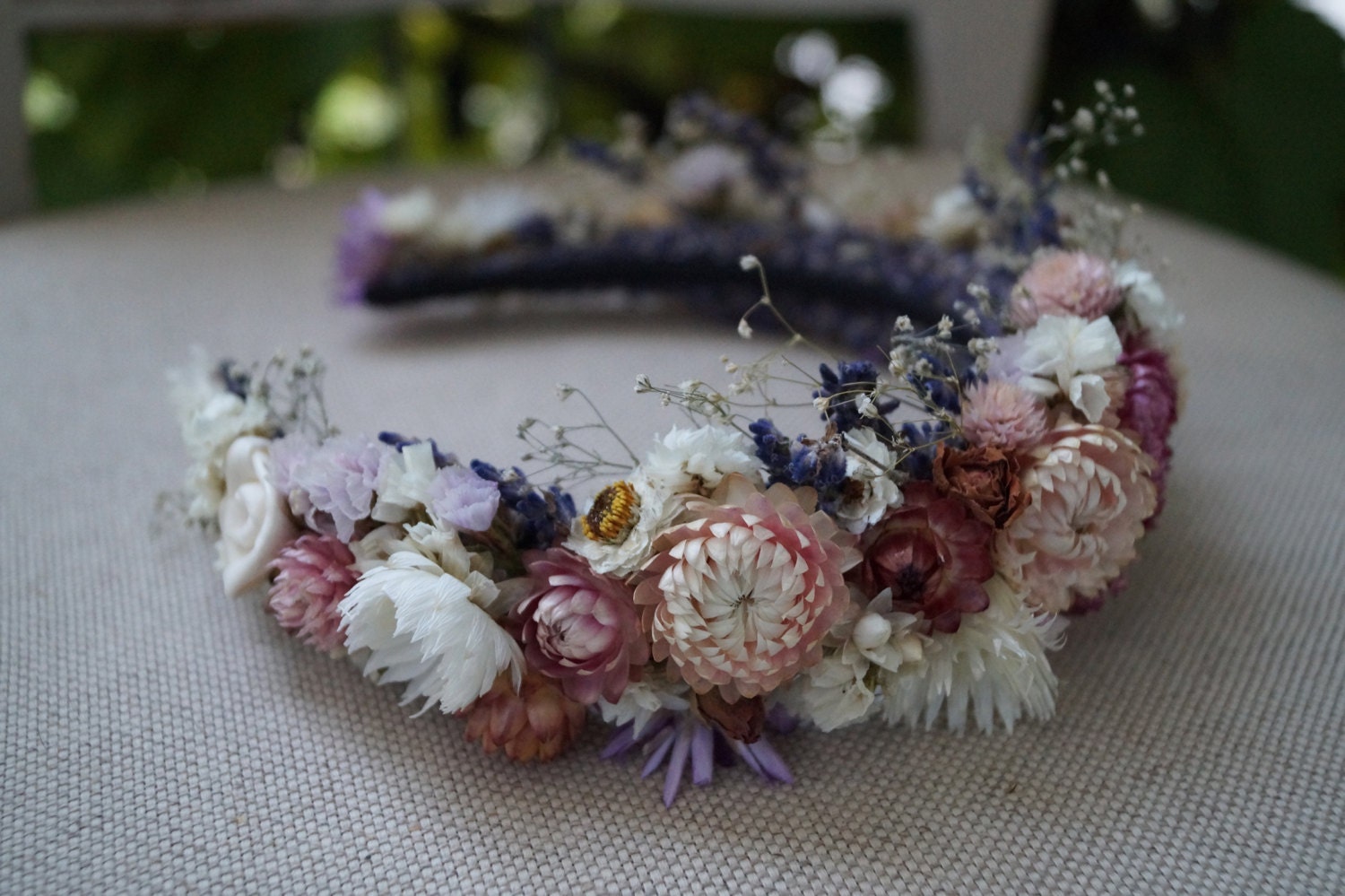 dried flower headband