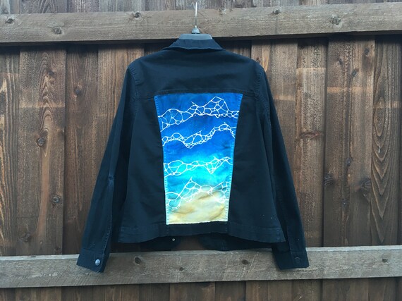 painted denim jacket mens