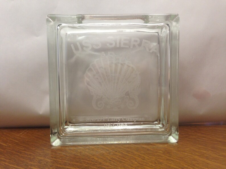 Customizable Laser Engraved Hollow Glass Block 7.75 x Etsy