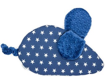 Mouse Sensory Pillow Milky Way Cushion Minky Pillow Navy and White Stars Cushion Cuddly Toy Comforter Nurser Pillow Felt Pillow
