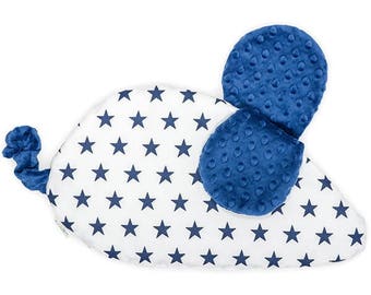 Mouse Sensory Pillow Milky Way Cushion Minky Pillow Navy and White Stars Cushion Cuddly Toy Comforter Nurser Pillow Felt Pillow