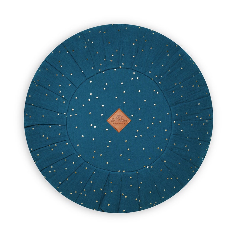 Round Teal Pillow Etsy