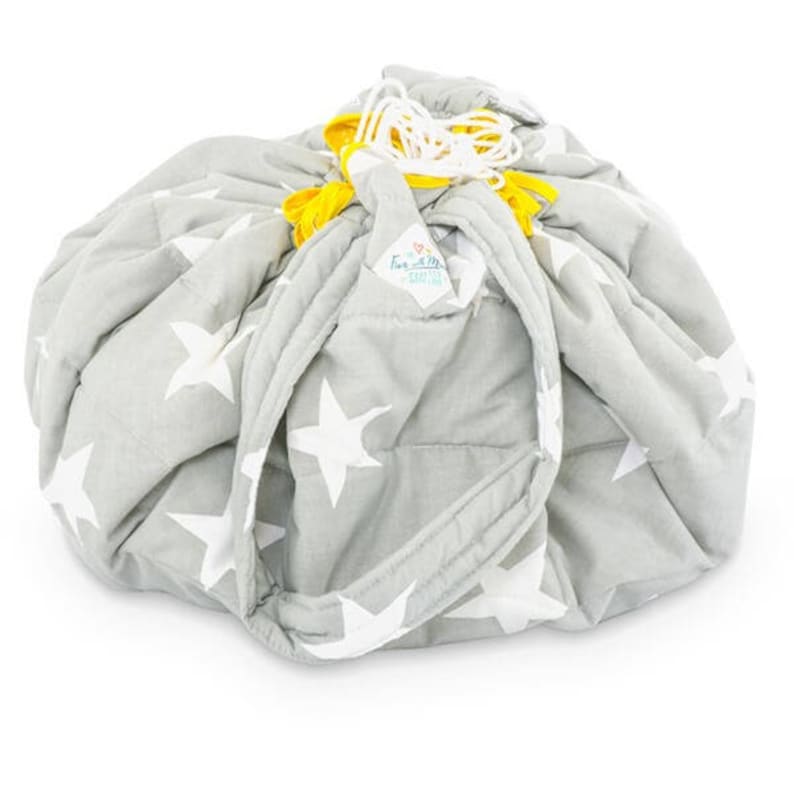 Sunny Morning Sack for Toys Fun Mat Toy Bag Grab and Go Mat Yellow Stars Play Mat /& Bag Storage Bag Travel Bag Bag for Toys