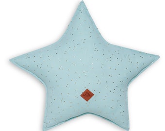 Sternenkissen, Stern Kissen – Muslin Pillow Star Mint