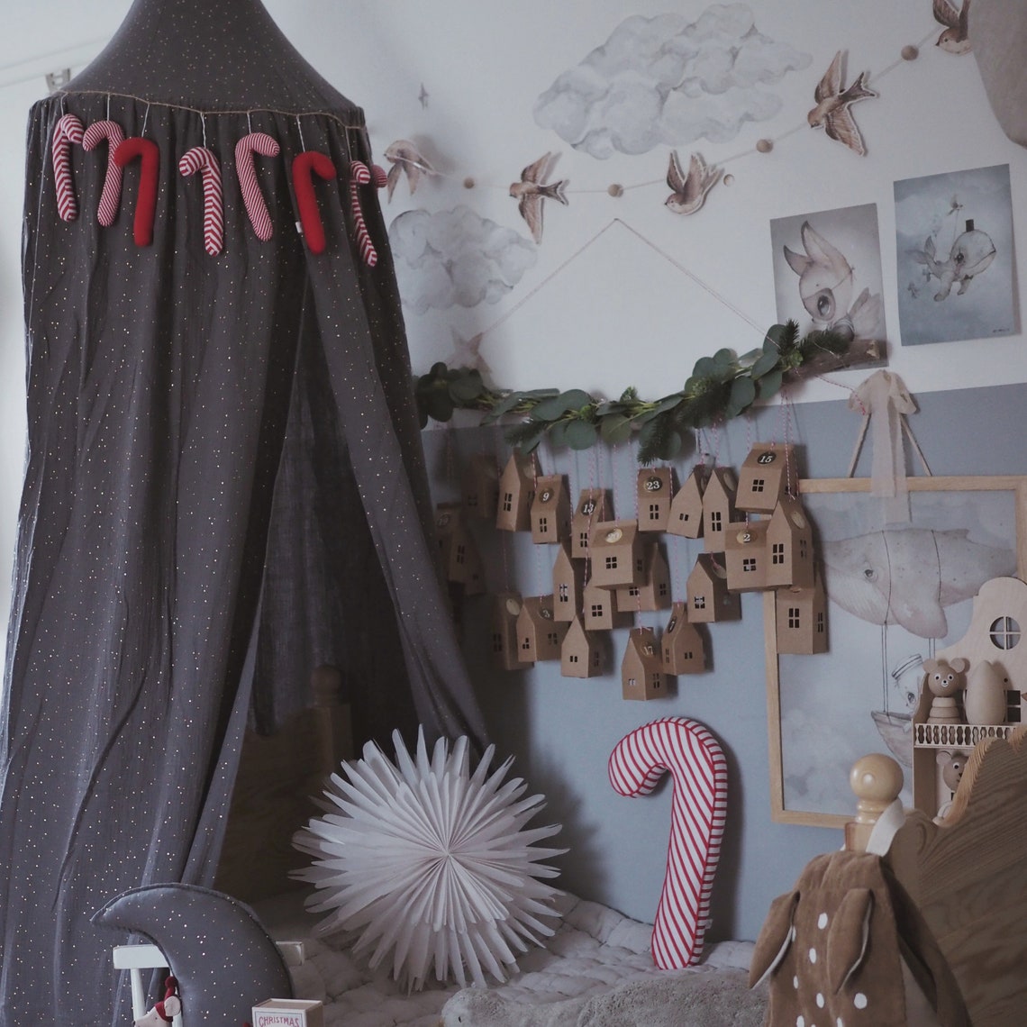 Bed Canopy Floor Mat Play Canopy Nursery Canopy Hanging Etsy