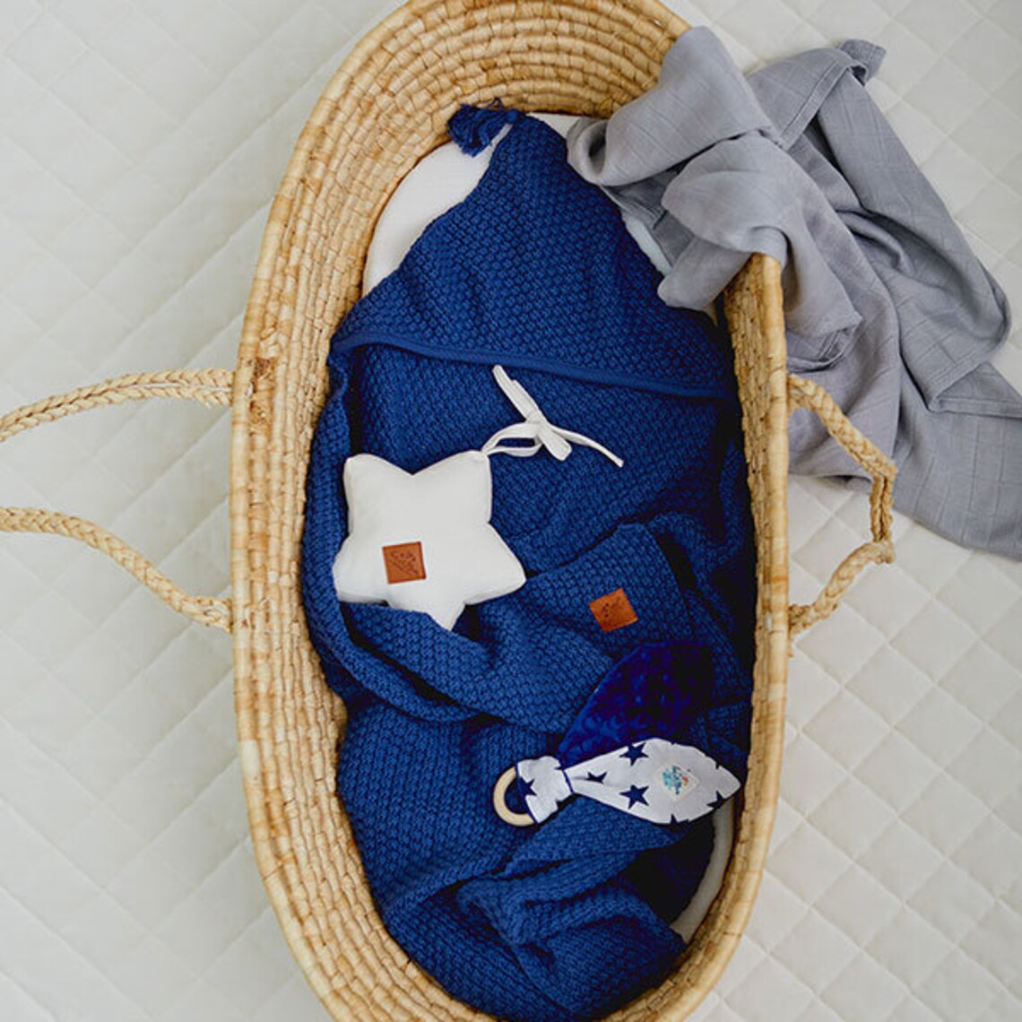 Knitted Blanket With Hood Baby Blanket Cotton Blanket Etsy