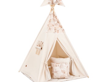 Tipi Tent + Vloermat + Kussens - Boho