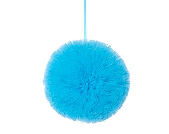 Pom-pom - tulle pom pom - Turquoise