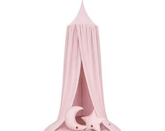 Baldacchino per letto + tappetino + cuscini - Baldacchino da gioco, Baldacchino per la cameretta, Tenda sospesa, Tenda da gioco, Baldacchino per bambini, Baldacchino, Betthimmel - Rosa antico