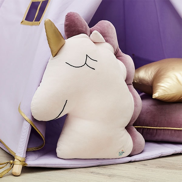 Unicorn Pillow – licorne, peluche, licorne douce, coussin doux, coussin de velours  - Pink Lilac