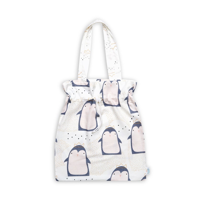 Lovely Penguin Drawstring Bag