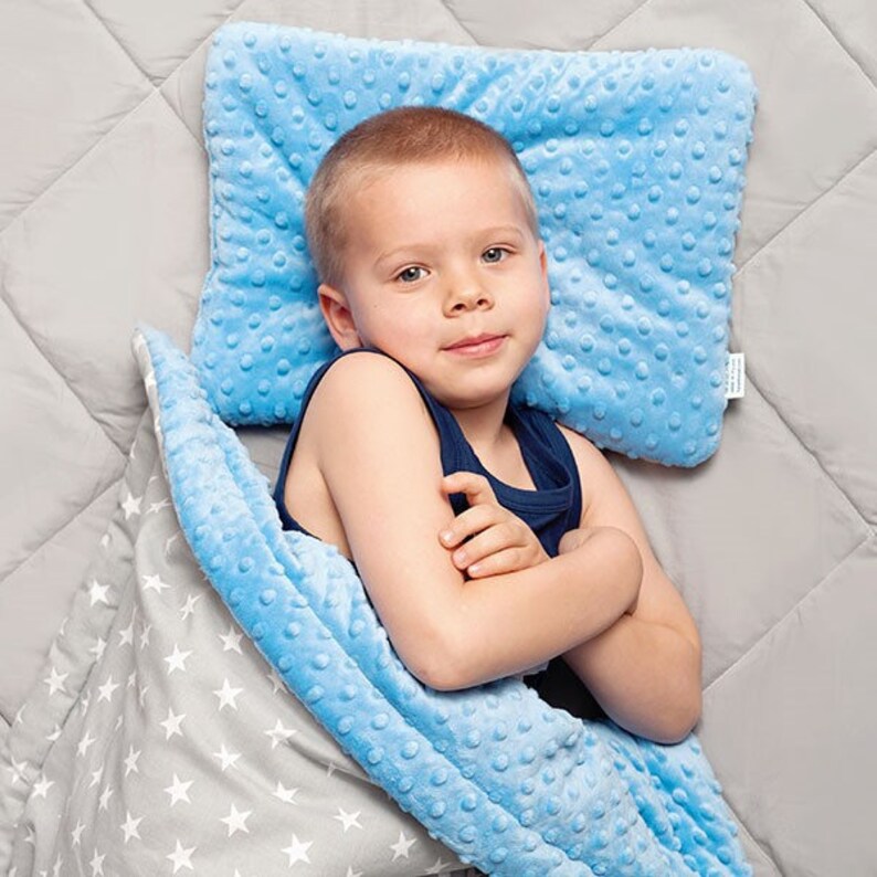 Toddler Blanket Set M pillow and duvet navy stars white Etsy