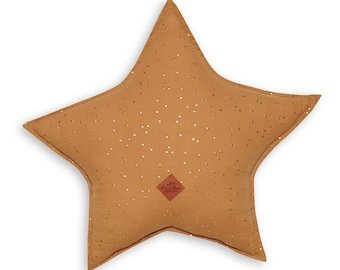 Pillow – muslin cushion, star cusion, decorative pillow - Star Carmel