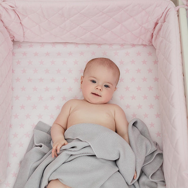 Baby Bed Bumper Handmade Cot Protector Baby Bed Protector Etsy