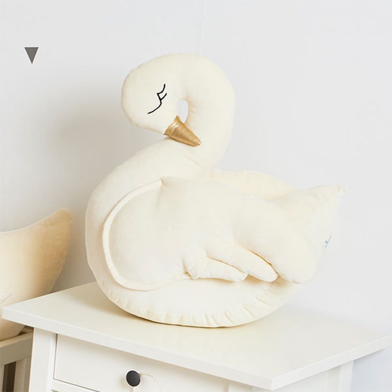 Swan Pillow Handmade Cushion Cozy Swan Soft Swan Swan Etsy