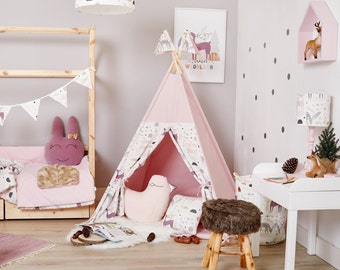 Tente Tipi + Tapis + Coussins - Deer