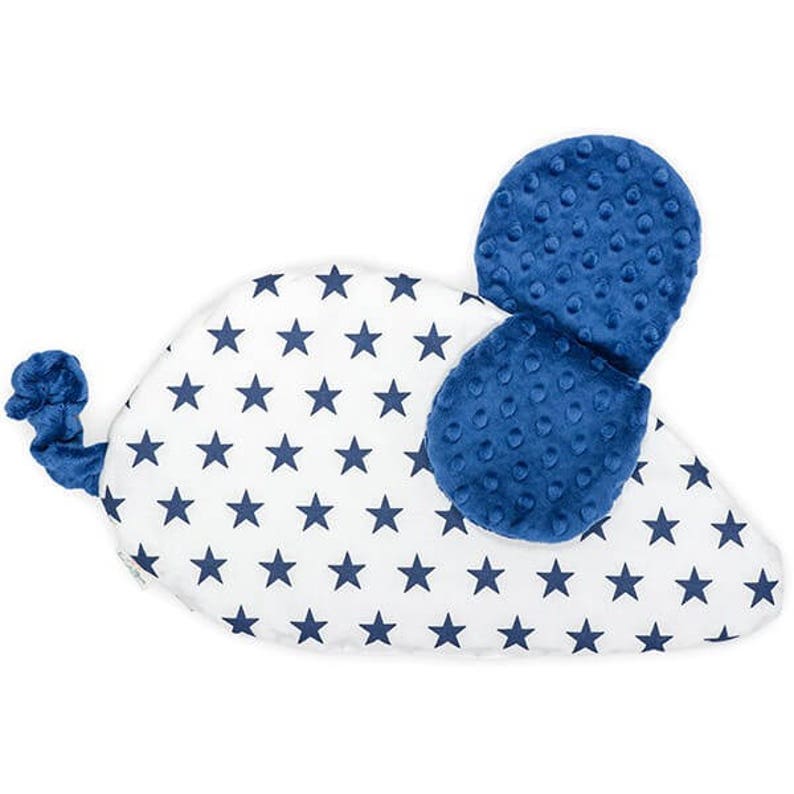 Mouse Sensory Pillow Milky Way Cushion Minky Pillow Navy and White Stars Cushion Cuddly Toy Comforter Nurser Pillow Felt Pillow