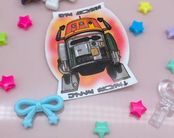 This Machine K*ll Fascist Chopper Sticker
