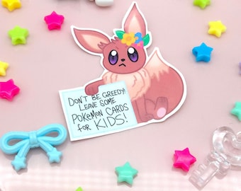 Leave Cards for Kids PTCG Sticker